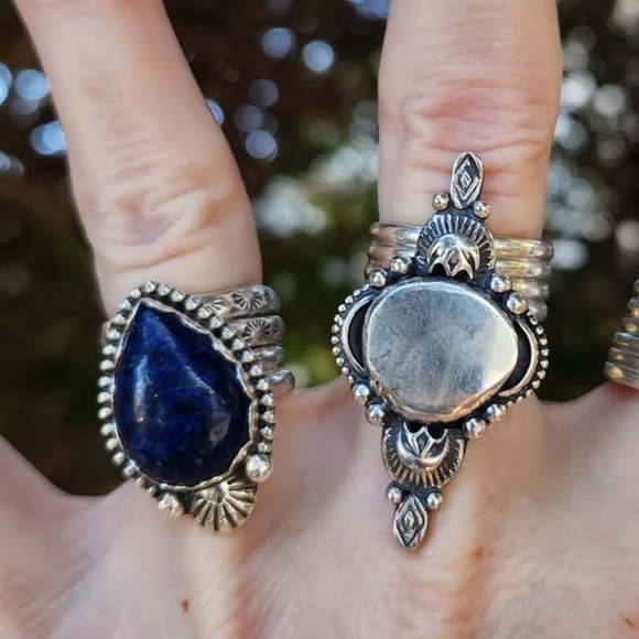 Lapis Sterling Silver Ring - Picture 1 of 7